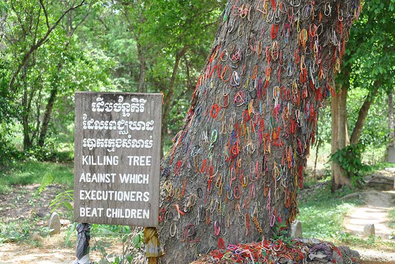 Killing Tree against which executioners beat children