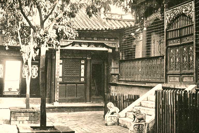 Innner Courtyard of a Joss House, 1904