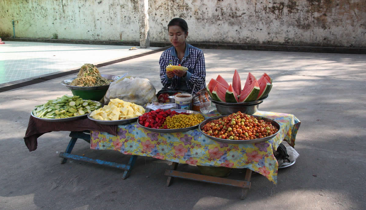 Market stall at Mingun