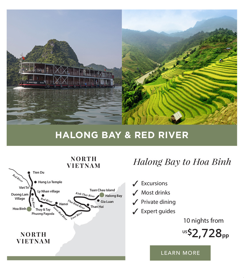 11-day Halong Bay and Red River cruise aboard RV Angkor Pandaw
