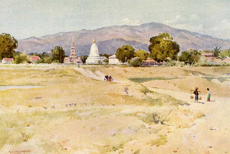 Bhamo from the fort, c.1905, by R Talbot Kelly