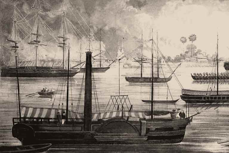 The Diana in Rangoon, 1824