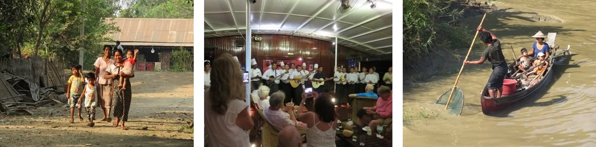 Jerry and Susan on the Golden Land river cruise in Burma (Mynamar)