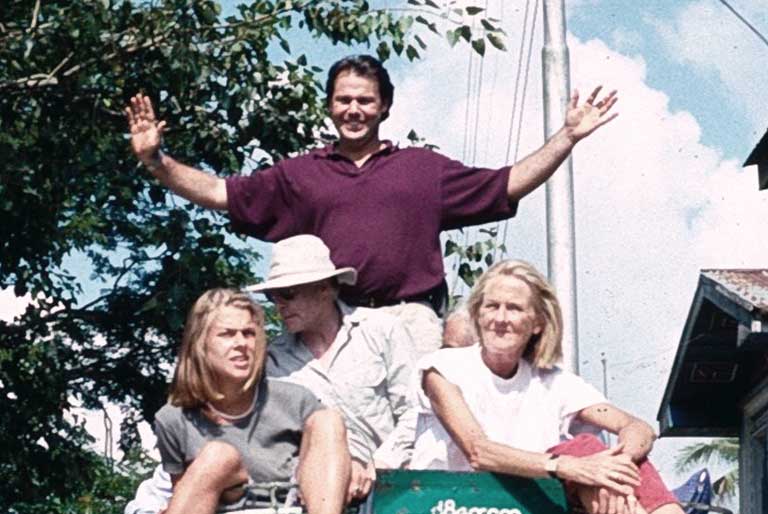 Paul on the Roof Rack 

Looking for Elephants