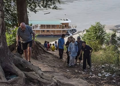 Sailing up the Mekong from Vientiane to the Thai Border 2016