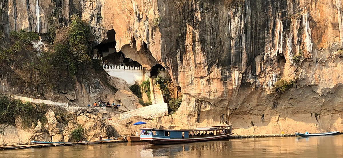 An image of the beautiful Pak Ou Caves