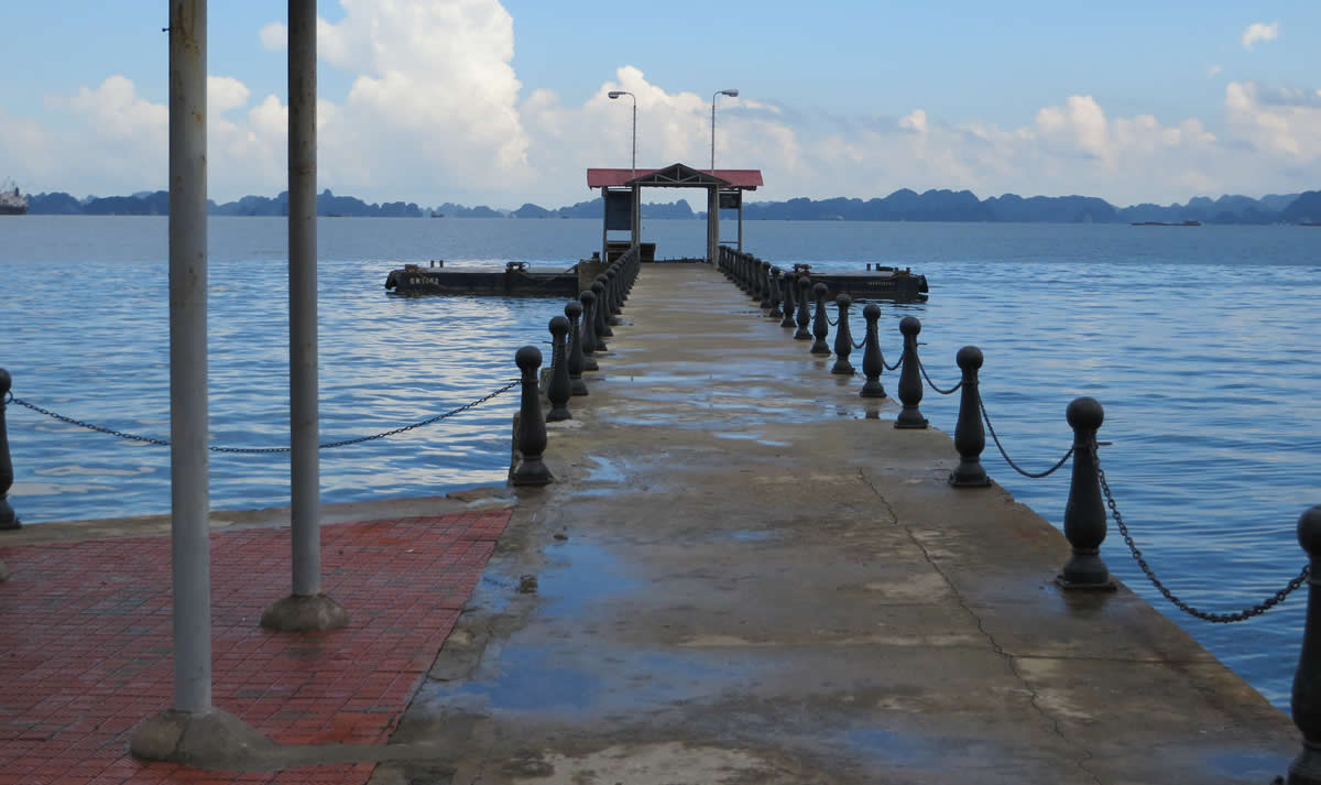 Picturesque tourist jetty in Saigon